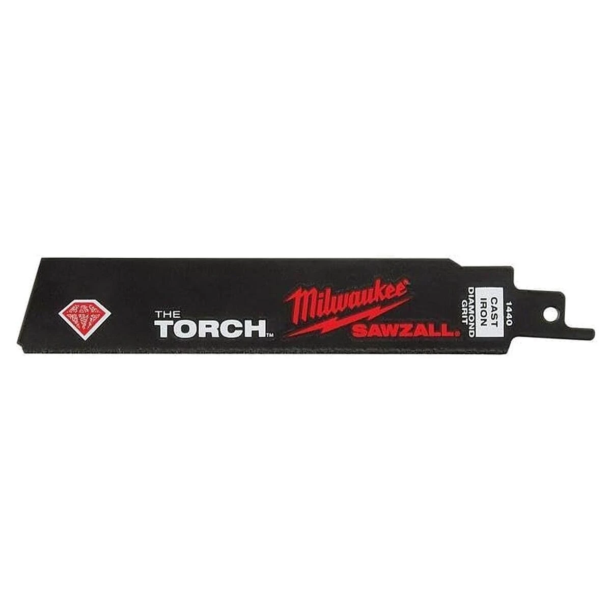 Milwaukee 48-00-1440 Reciprocating Saw Blade, 1 in W, 6 in L, Diamond Cutting Edge