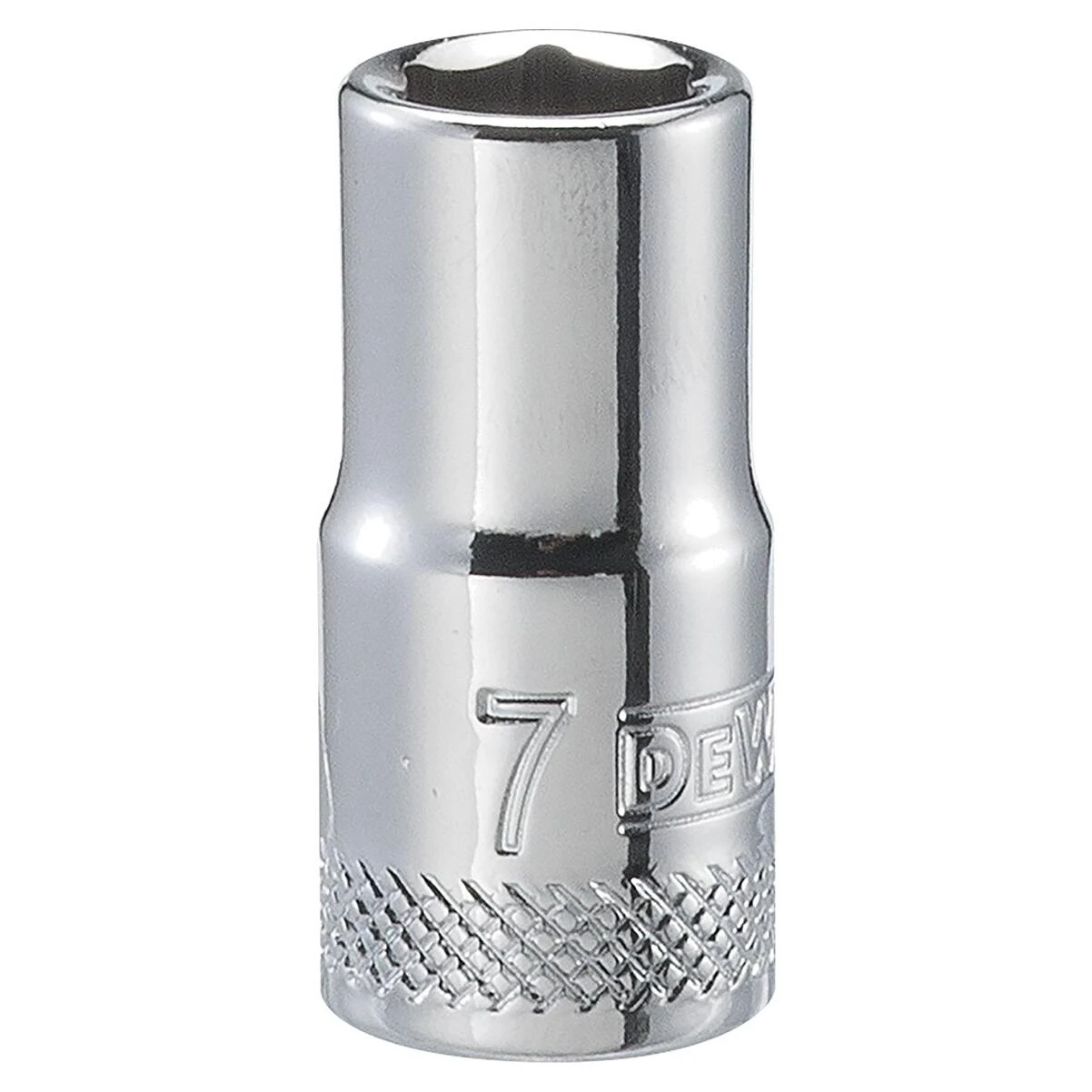 DeWalt DWMT86104OSP Metric Shallow Socket, 6-Point, 1/4 In. Drive, 7mm