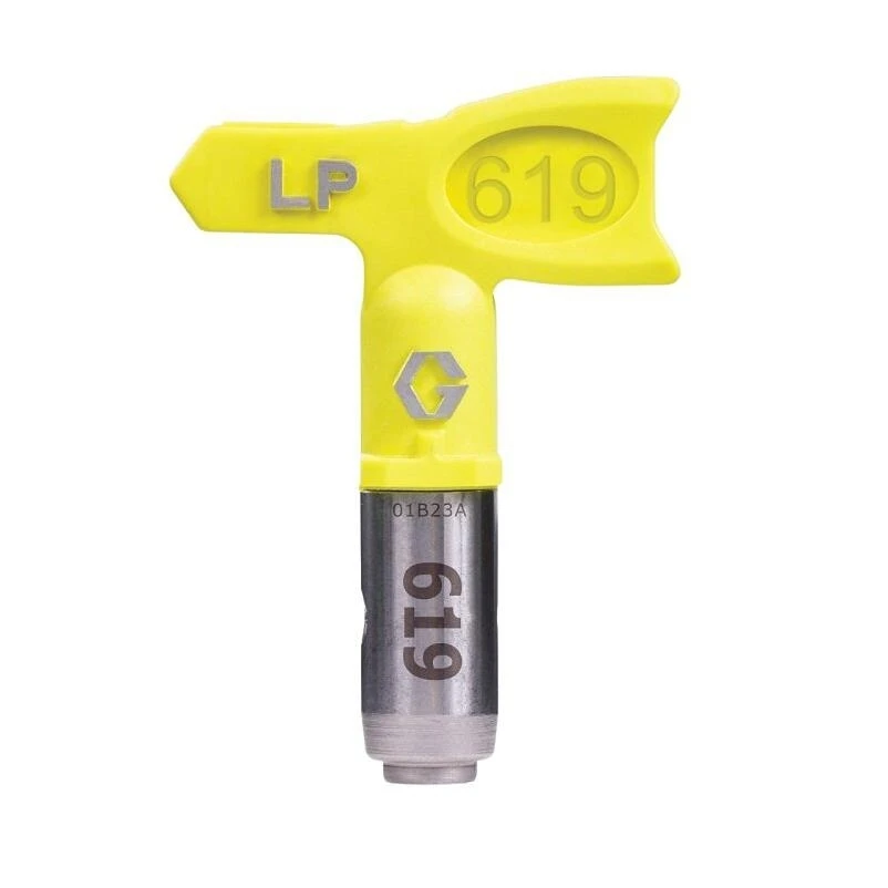 Graco LP619 Low‑Pressure Yellow Spray Tip – 12‑14‑Inch Fan, 0.019‑In Orifice, X‑Switch Technology