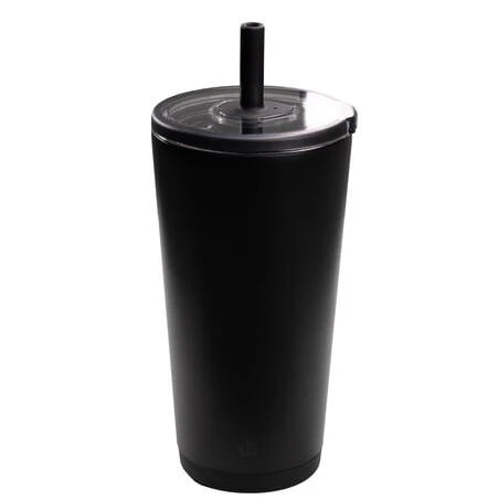 Black Insulated Straw Tumbler – Keep Drinks Cool On‑the‑Go