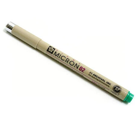 Pigma Micron Fine-Line Green Ink Pen – 0.30 mm