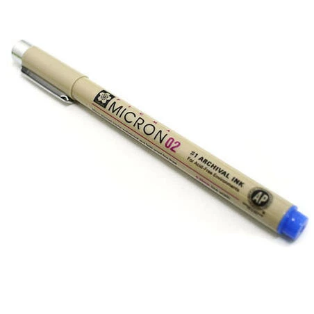 Pigma Micron 0.30 mm Fine‑Line Blue Ink Pen