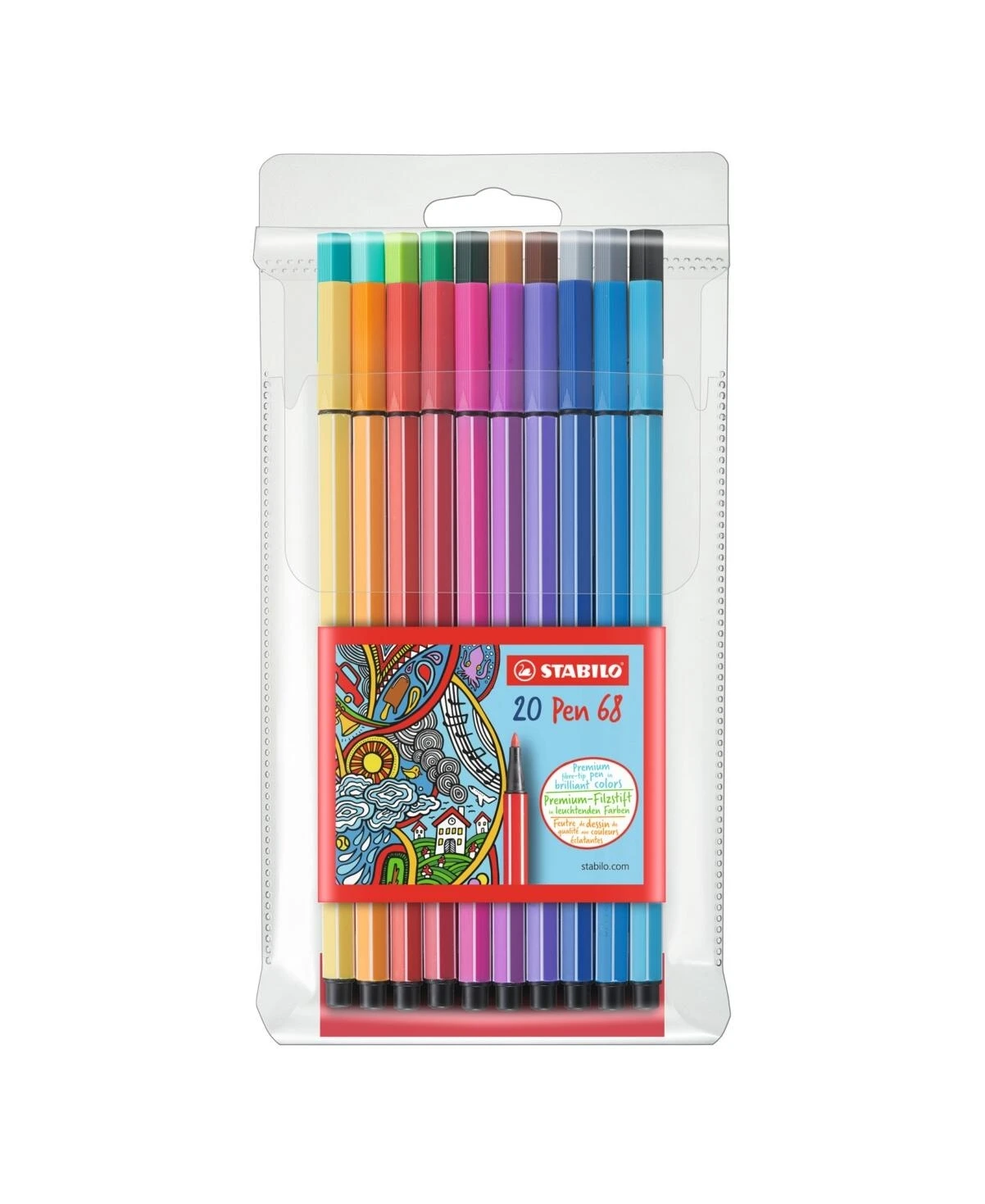 STABILO Pen 68 Mini Color Pack – Choose 18 or 20 Vibrant Mini Pens