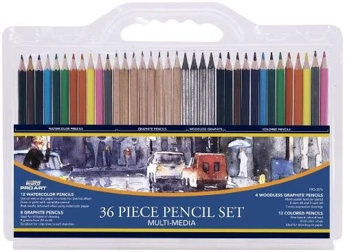 36‑Piece Professional Art Pencil Collection