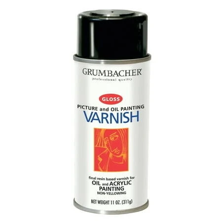 Grum 12‑Oz Spray Picture Varnish – Clear Gloss Finish