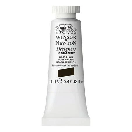 DES Black Gouache 14ml IV – Professional Opaque Watercolor