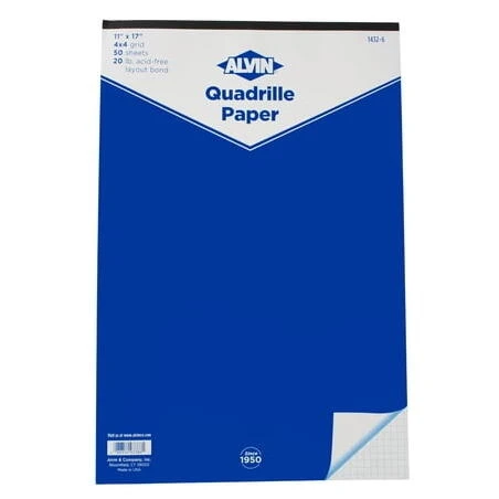 Premium 4x4 Graph Pad – 50 Sheets, 17×22 Inch Format