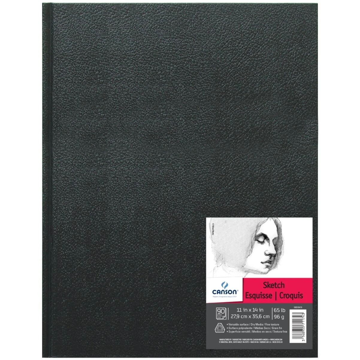 Canson BLK Sketch Pad 11x14 – Premium Black Drawing Paper