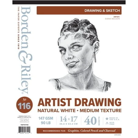 Premium 14x17 Artist Sketch Vellum Pad – Ideal for Detailed Drawing