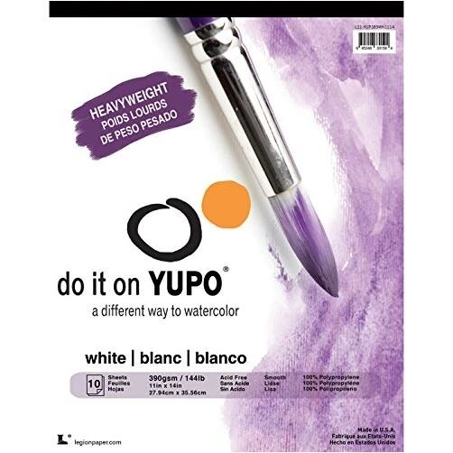 YUPO White W/C PPR – 11×14 Inch, 10‑Sheet Pad