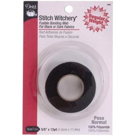 Black 13‑Yard Stitch Witchery Fabric