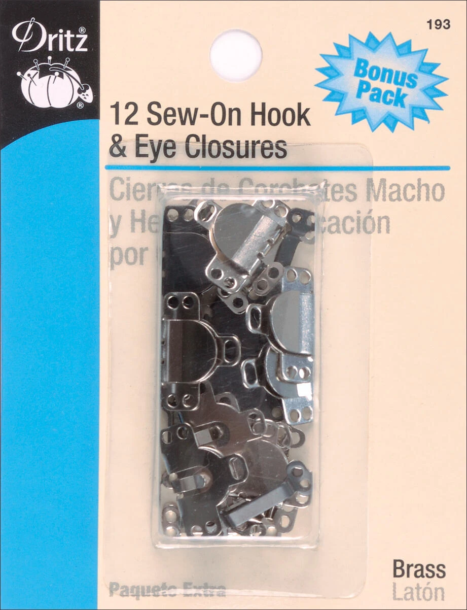 DRITZ Premium Hook and Eye Closures – Secure Metal Fasteners for Apparel