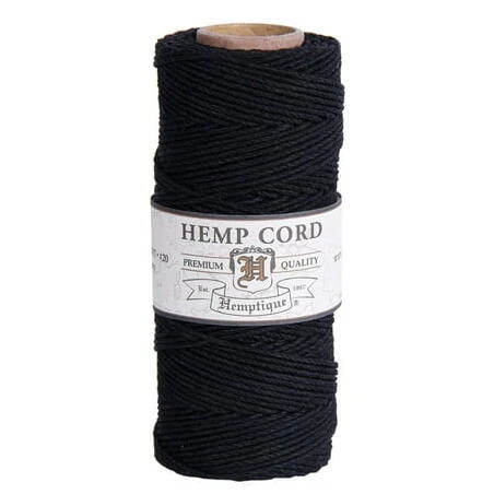 20‑lb Black Hemp Rope – 205 ft Heavy‑Duty Natural Fiber Cord