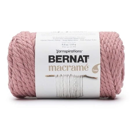 Bernat Autumn Rose Macrame Yarn – Soft Handspun Yarn for Knitting & Crochet