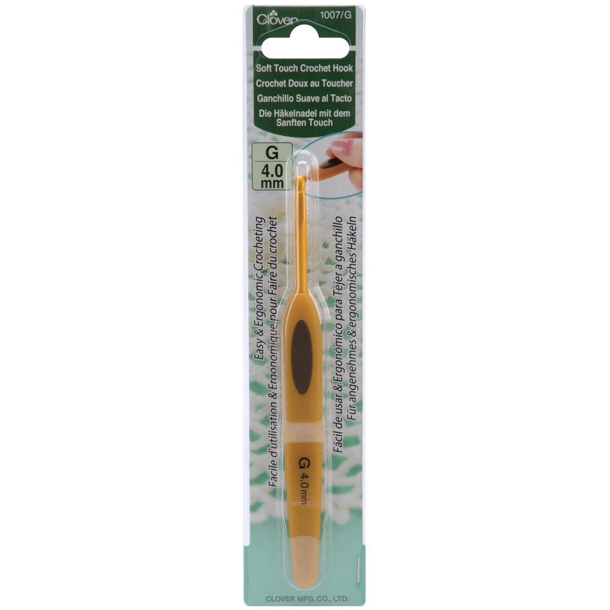 Clover Soft Crochet Hook – Size G7 Ergonomic Needle for Seamless Stitching