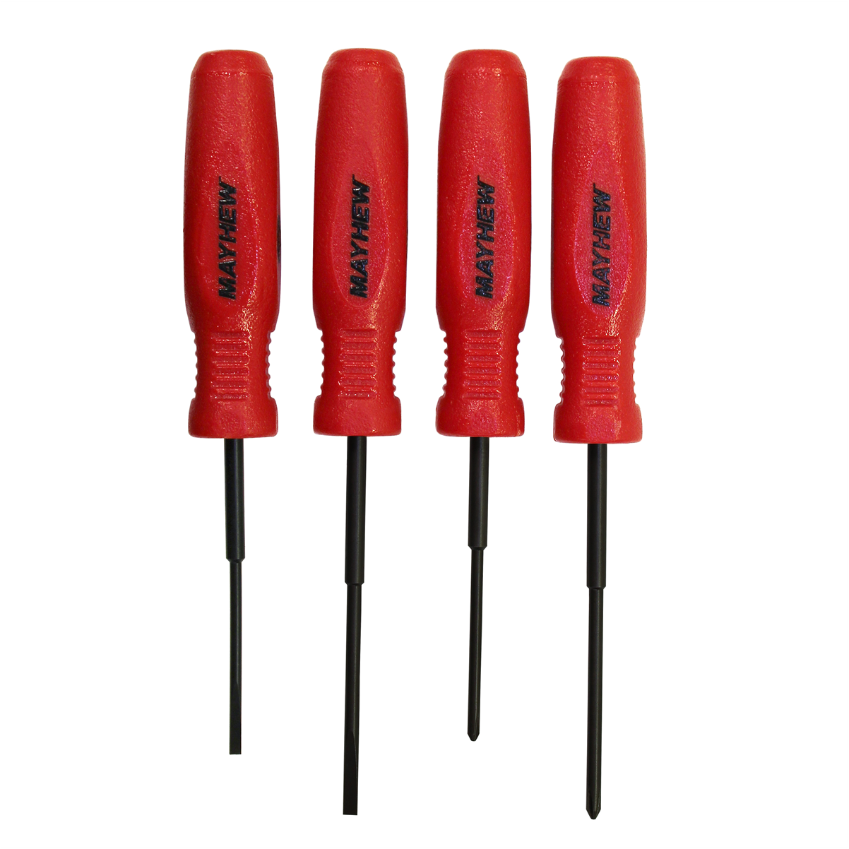 4‑Piece Black & Red Screwdriver Set – Durable Steel Precision Tools