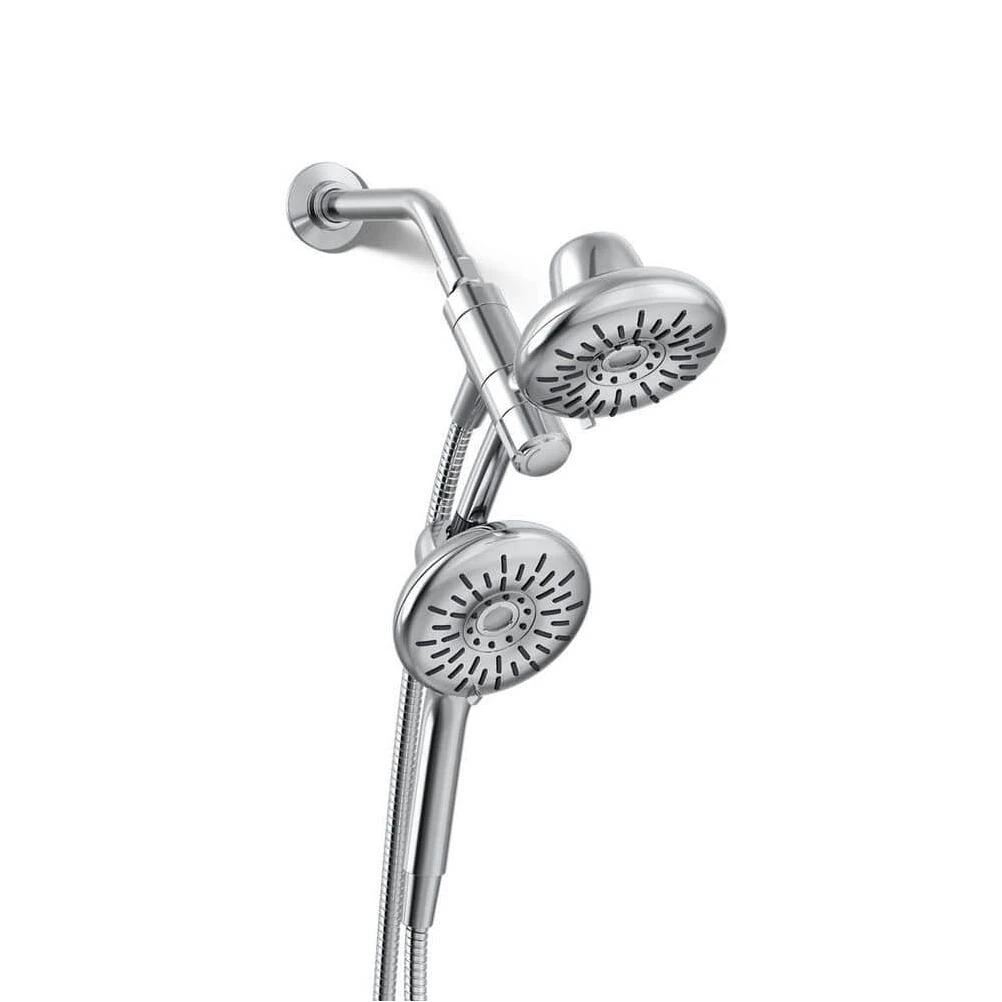 Chrome 1.75 GPM Shower Head Combo – Water‑Saving Bathroom Fixture