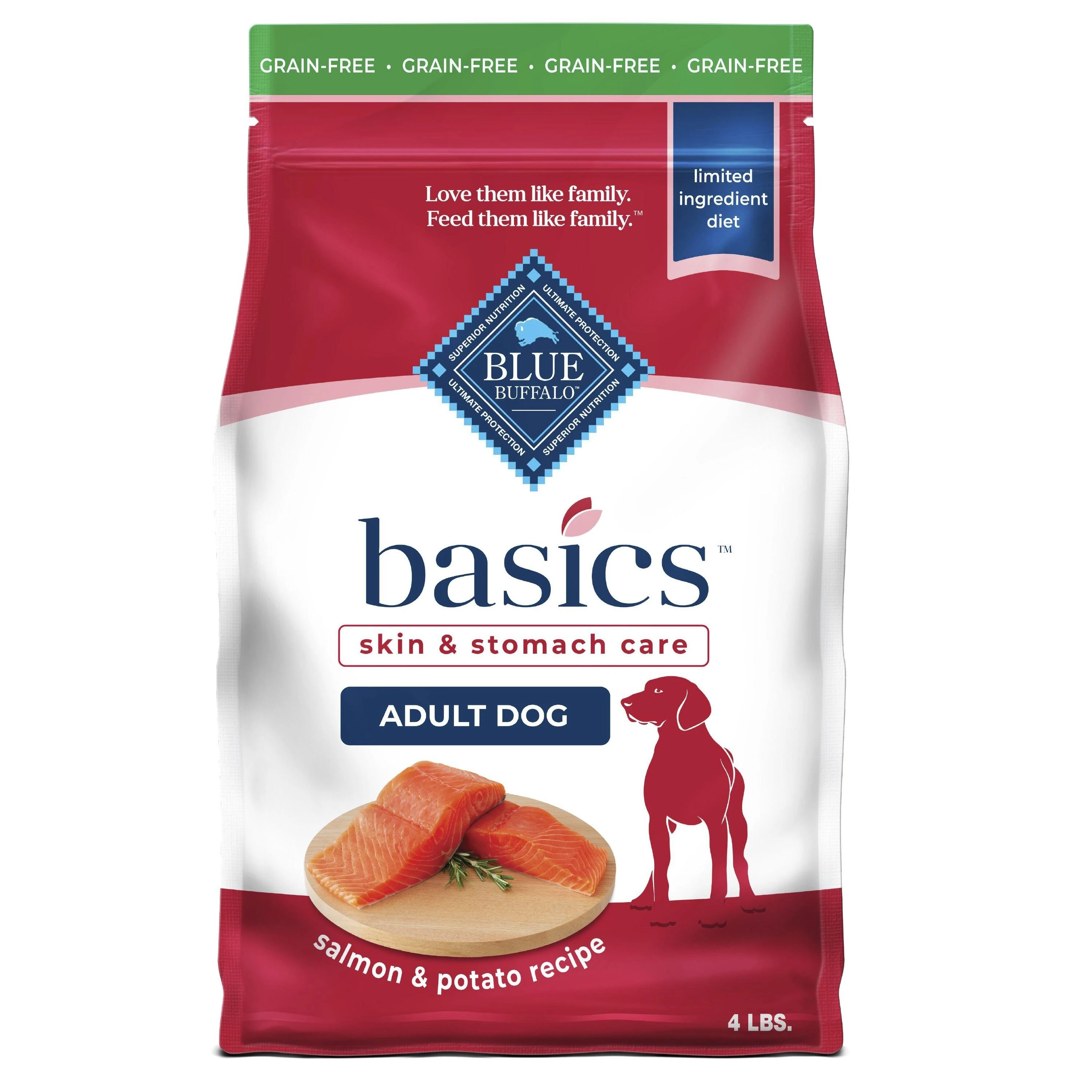 Basics Grain Free Salmon & Potato Adult Dog Food - 4 Lb