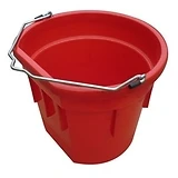 Little Giant FT11RED 11-Gallon Heavy-Duty Farm Bucket Rubber Flex Tub with  Handles, Red