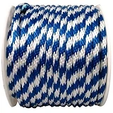 Richelieu Polypropylene Rope, Solid Braid, Blue/White, 5/8 In. x 200 Ft.