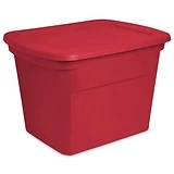 Storage Tote, Cement Color, 18-Gallons