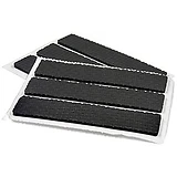 Felt Strips, Self-Adhesive, Black, 1/2 x 2-5/8-In., 16-Pk