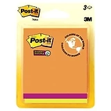 Post-It Notes, Super Sticky, Assorted Colors, 3 x 3-In., 90-Ct.