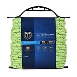 TRUE VALUE COMPANY 16839 Polypropylene Rope, Reflective Lime, 1/4-In. x 100- Ft.