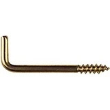 National Mfg. Screw Hook, Square Bend, Solid Brass, 1-In., 5-Pk.