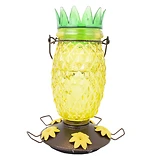 Perky-Pet 9110-2 Pineapple Top-Fill Glass Hummingbird Feeder, 28 Oz, 5 Ports