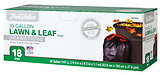 Lawn & Leaf Drawstring Trash Bags, Black, 39 Gallons, 18-Ct.