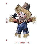 Metal Scarecrown w/Pumpkin