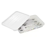 ONDAS CUTLERY TRAY W/LID WHITE
