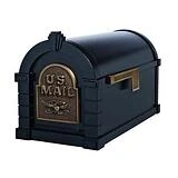 Stanley Post-Mount Mailbox, XL, Black Steel