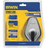 Irwin Strait-Line Blue Classic Chalk Line Reel & Chalk, 100 ft.