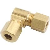 Anderson Metals 3/4 In. 90 Deg. Brass Elbow, CTS Polyethylene Pipe Connector  (1/4 Bend)