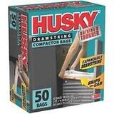 Husky Flap Tie Black Drum Liner, 55 Gallon, 30 Count 