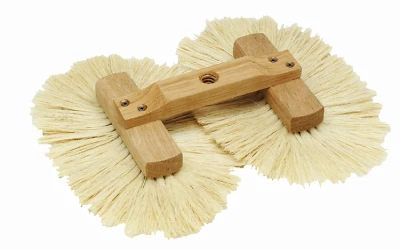 62-009 Double Texture Brush – 4‑Inch Tampico Blade with Wood Handle for Wallboard