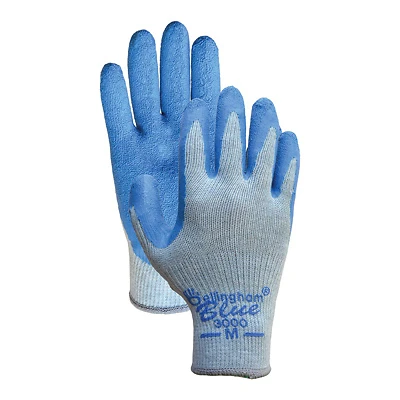 Work Gloves, Rubber Palm/Knit Liner, L