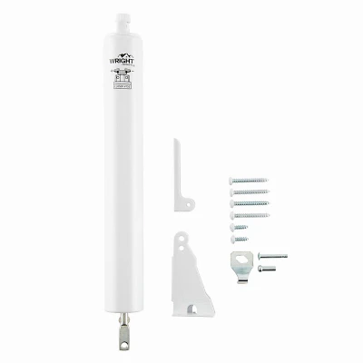 Wright V152WH Heavy‑Duty Pneumatic Storm Door Closer – 90° Full Swing, Gloss Finish