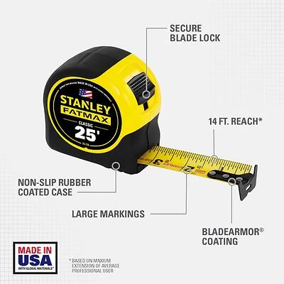 Fatmax Tape Measure, 25 Ft. x 1-1/4 In.