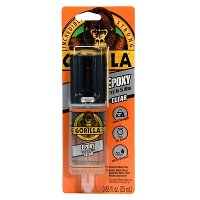 Gorilla 42001 Epoxy, Two-Part Gap-Filling Formula, 0.85 Oz