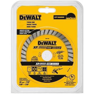 DEWALT DW4701 Circular Blade, 4-1/2 in Dia, 7/8 in Arbor, Diamond Cutting Edge, Continuous Rim