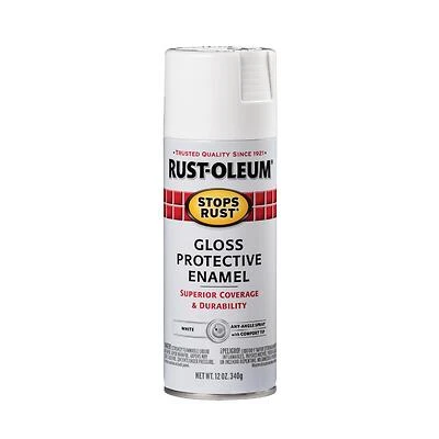 Rust-Oleum Stops Rust Spray Enamel 7792830, White Gloss, 12 oz