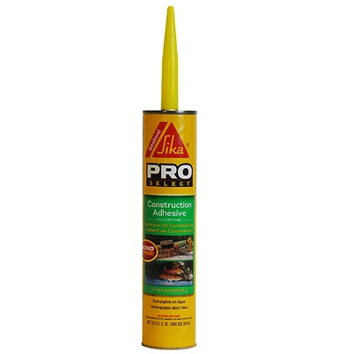 Sika 106403 Pro Select Construction Adhesive, Gray, 10.1 Oz Cartridge