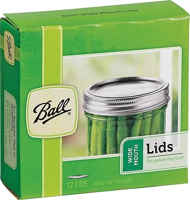 Ball 1440042050 Dome Canning Jar Lids, Wide Mouth, 12-Pack
