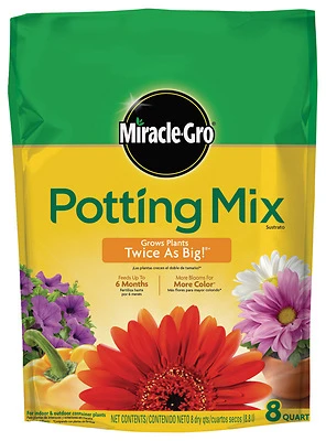 Miracle-Gro 75678300 Potting Mix for Container Plants, 8 Qt.