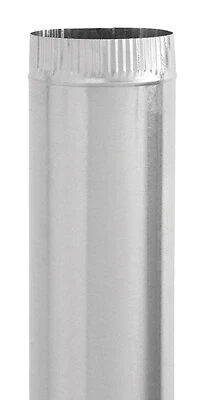 Galvanized Furnace Pipe, 28 Gauge, 3 x 24 In.