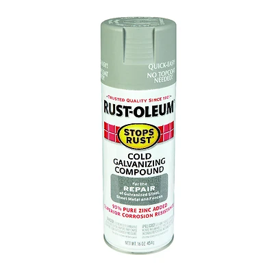 Rust-Oleum 7785830 Stops Rust Cold Galvanizing Compound Spray, Flat Gray, 16 oz.