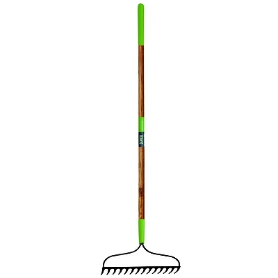 Welded Bow Rake, 16 Tine, Cushioned Hardwood Handle